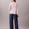 Cardigan slim din tricot fin cu nervuri, cu monogramă țesută