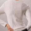 Cardigan slim din tricot fin cu nervuri, cu monogramă țesută