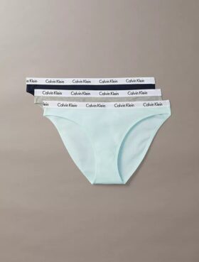 Carousel Bikini din bumbac Cotton Stretch cu nervuri, pachet de 3