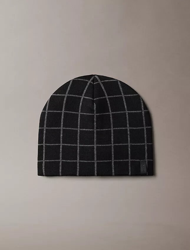 Căciulă din jacquard cu carouri Căciulă din jacquard cu carouri