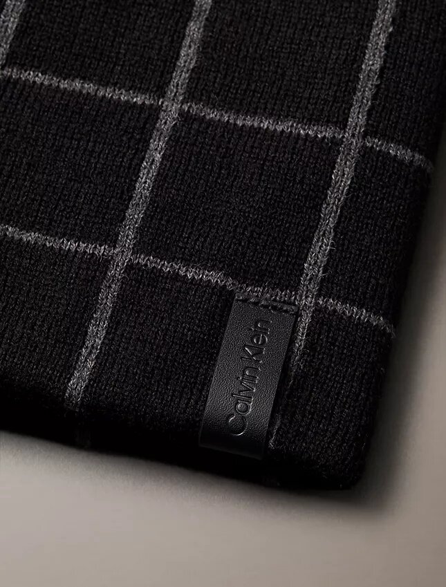 Căciulă din jacquard cu carouri Căciulă din jacquard cu carouri