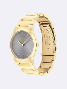 Ceas minimalist cu brățară cu zale integrate de 32 mm