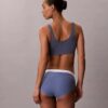 Chiloți cu talie înaltă din bumbac elastic cu nervuri Chiloți cu talie înaltă din bumbac elastic cu nervuri