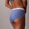 Chiloți cu talie înaltă din bumbac elastic cu nervuri Chiloți cu talie înaltă din bumbac elastic cu nervuri