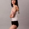 Chiloți cu talie înaltă din bumbac elastic cu nervuri Chiloți cu talie înaltă din bumbac elastic cu nervuri