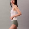Chiloți cu talie înaltă din bumbac elastic cu nervuri Chiloți cu talie înaltă din bumbac elastic cu nervuri