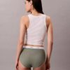 Chiloți cu talie înaltă din bumbac elastic cu nervuri Chiloți cu talie înaltă din bumbac elastic cu nervuri