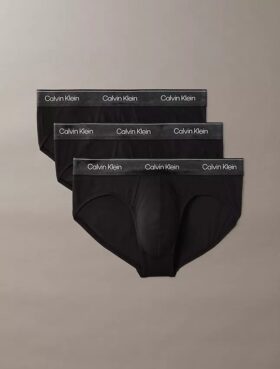 Chiloți scurți Icon Cotton Stretch metalizat, pachet de 3
