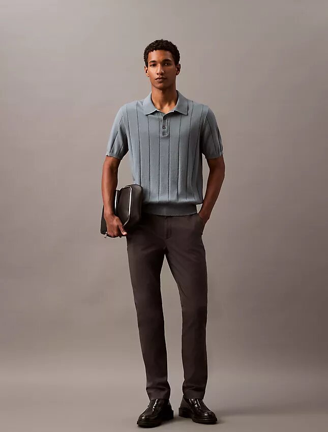 Chino din bumbac elastic Chino din bumbac elastic