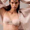 CK Black Dantelă florală Unlined, balconetă