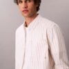 Cămașă clasică cu nasturi, din bumbac Oxford cu dungi Cămașă clasică cu nasturi, din bumbac Oxford cu dungi