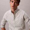 Cămașă clasică cu nasturi, din bumbac Oxford cu dungi Cămașă clasică cu nasturi, din bumbac Oxford cu dungi