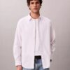 Cămașă clasică din bumbac Cotton Stretch cu dungi, tip Oxford, cu nasturi