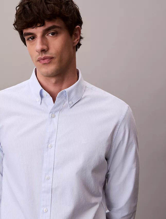Cămașă clasică din bumbac Cotton Stretch cu dungi, tip Oxford, cu nasturi Cămașă clasică din bumbac Cotton Stretch cu dungi, tip Oxford, cu nasturi
