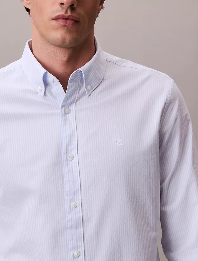 Cămașă clasică din bumbac Cotton Stretch cu dungi, tip Oxford, cu nasturi Cămașă clasică din bumbac Cotton Stretch cu dungi, tip Oxford, cu nasturi