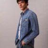 Cămașă clasică din denim cu nasturi Cămașă clasică din denim cu nasturi
