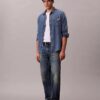 Cămașă clasică din denim cu nasturi Cămașă clasică din denim cu nasturi