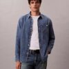 Cămașă clasică din denim cu nasturi Cămașă clasică din denim cu nasturi
