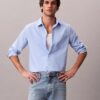Cămașă clasică din poplin spălat, cu nasturi Cămașă clasică din poplin spălat, cu nasturi