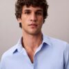 Cămașă clasică din poplin spălat, cu nasturi Cămașă clasică din poplin spălat, cu nasturi