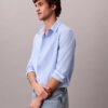Cămașă clasică din poplin spălat, cu nasturi Cămașă clasică din poplin spălat, cu nasturi