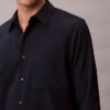 Cămașă clasică din seersucker uni Cămașă clasică din seersucker uni