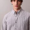 Cămașă clasică Oxford cu dungi și nasturi Cămașă clasică Oxford cu dungi și nasturi