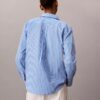 Cămașă cu nasturi din poplin de bumbac cu dungi și logo Cămașă cu nasturi din poplin de bumbac cu dungi și logo