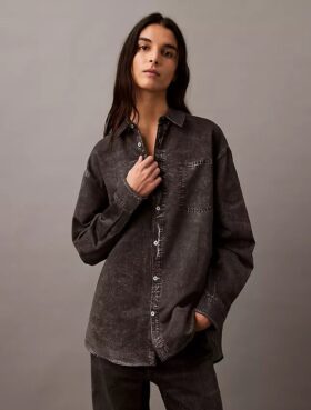 Cămașă cu nasturi și imprimeu Denim