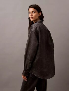 Cămașă cu nasturi și imprimeu Denim
