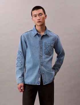 Cămașă din denim cu emblemă din anii ’90