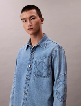 Cămașă din denim cu emblemă din anii ’90