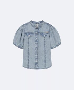 Cămașă din denim cu nasturi pentru fete