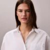 Cămașă din poplin de bumbac, cu croi drept și nasturi Cămașă din poplin de bumbac, cu croi drept și nasturi
