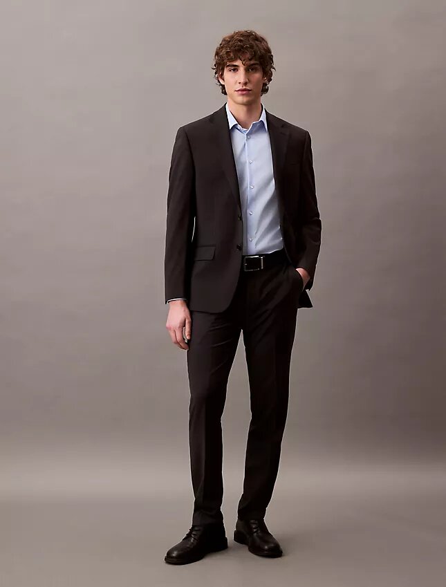 Cămașă elegantă, slim fit, din bumbac elastic, cu nasturi Cămașă elegantă, slim fit, din bumbac elastic, cu nasturi