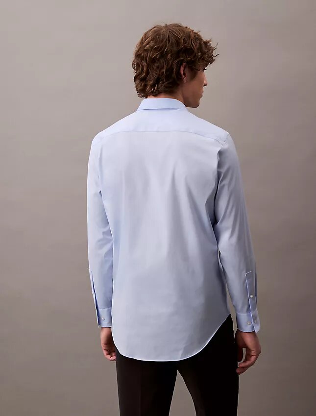 Cămașă elegantă, slim fit, din bumbac elastic, cu nasturi Cămașă elegantă, slim fit, din bumbac elastic, cu nasturi