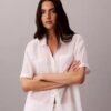 Cămașă lejeră cu nasturi din amestec de bumbac Cămașă lejeră cu nasturi din amestec de bumbac