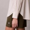 Cămașă lejeră cu nasturi din poplin de bumbac cu dungi Cămașă lejeră cu nasturi din poplin de bumbac cu dungi