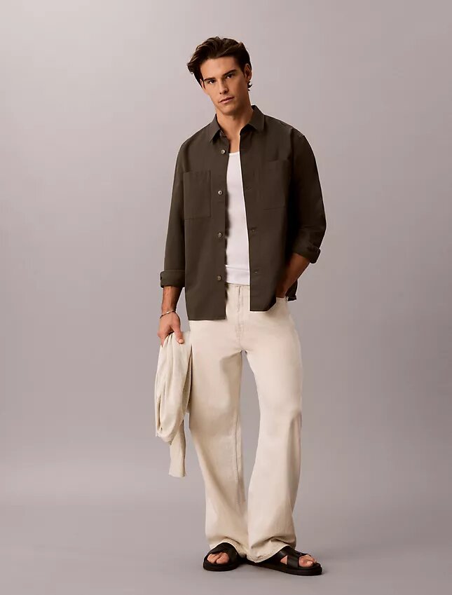 Cămașă lejeră din twill spălată Cămașă lejeră din twill spălată