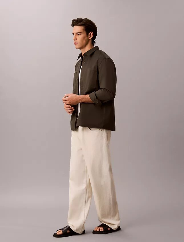 Cămașă lejeră din twill spălată Cămașă lejeră din twill spălată