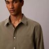 Cămașă relaxată cu nasturi din poplin spălat Cămașă relaxată cu nasturi din poplin spălat