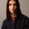 Cămașă relaxată din denim cu nasturi Cămașă relaxată din denim cu nasturi