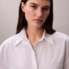 Cămașă scurtă, lejeră, din poplin, cu nasturi Cămașă scurtă, lejeră, din poplin, cu nasturi