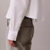 Cămașă scurtă, lejeră, din poplin, cu nasturi Cămașă scurtă, lejeră, din poplin, cu nasturi