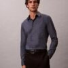 Cămașă slim cu nasturi, cu imprimeu jacquard geometric Cămașă slim cu nasturi, cu imprimeu jacquard geometric