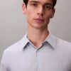 Cămașă slim cu nasturi, cu imprimeu jacquard geometric