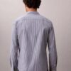 Cămașă slim din bumbac elastic cu dungi și nasturi
