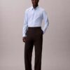 Cămașă slim din bumbac elastic cu imprimeu gingham și nasturi