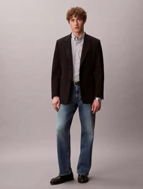Cămașă slim din bumbac elastic cu imprimeu gingham și nasturi