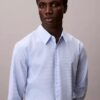Cămașă slim din bumbac elastic cu imprimeu gingham și nasturi